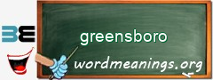 WordMeaning blackboard for greensboro
